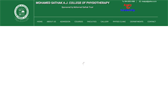 Desktop Screenshot of msajphysio-edu.in